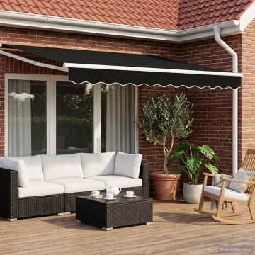 Tettuccio Elettrico Retrattile Nero 3 x 2,5 m