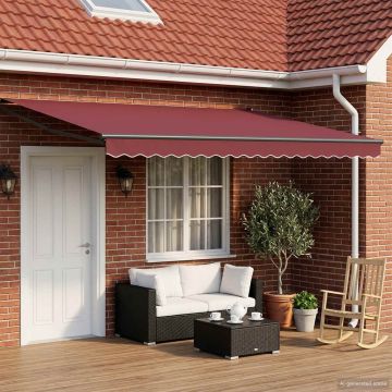 Tettuccio Elettrico Retrattile Rosso Borgogna 4 x 2 m