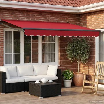 Tettuccio Elettrico Retrattile Rosso 3 x 2,5 m