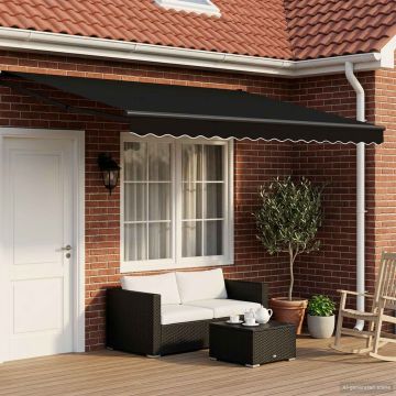 Tettuccio Elettrico Retrattile Nero 4 × 3 m