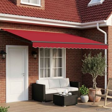 Tettuccio Elettrico Retrattile Rosso 4 × 3 m