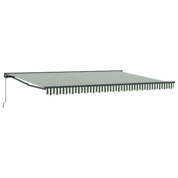 Tenda retrattile manuale Verde e Bianco 5 × 3,5 m