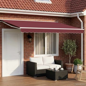 Tettuccio Elettrico Retrattile Borgogna 4,5 × 3 m