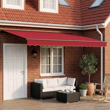 Tettuccio Elettrico Retrattile Rosso e Antracite 4 × 3,5 m