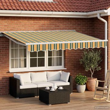 Tettuccio Elettrico Retrattile Verde, Giallo, Bianco 3 x 2,5 m