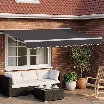 Tettuccio Elettrico Retrattile Antracite e Bianco 3,5 x 2,5 m