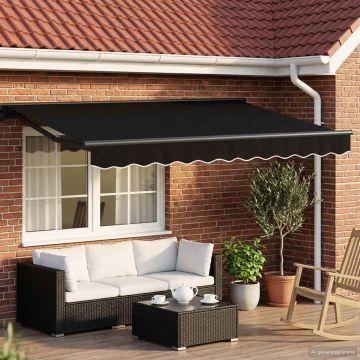 Tettuccio Elettrico Retrattile Nero e antracite 3 x 2,5 m