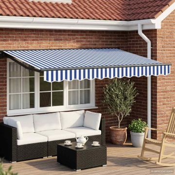 Tettuccio Elettrico Retrattile Blu, Bianco, Antracite 3 x 2 m