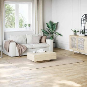 Tappeto Lavabile Soffice Pelo Corto 160x230cm Antiscivolo Beige