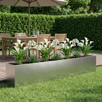Vaso da giardino Argento 360 x 40 x 60 cm Acciaio Inox