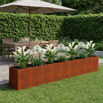 Vaso da giardino Ruggine 360 x 40 x 60 cm Acciaio Corten