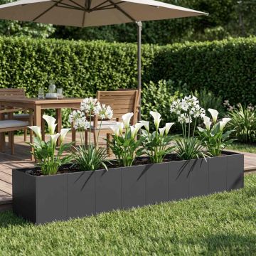 Vaso da giardino Nero 360 x 80 x 60 cm