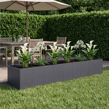 Vaso da giardino Antracite 360 x 80 x 60 cm