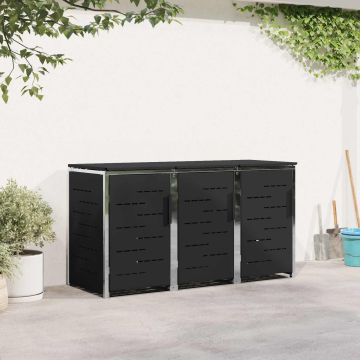 Stoccaggio contenitore a ruote for 3 Bins 240L Acciaio Inox
