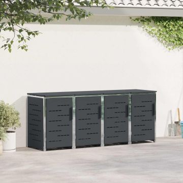 Stoccaggio contenitore a ruote for 4 Bins 240L Acciaio Inox