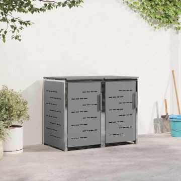 Stoccaggio contenitore a ruote for 2 Bins 240L Acciaio Inox