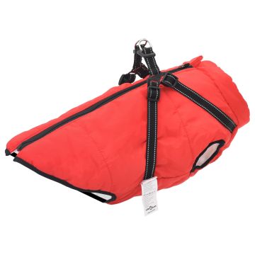Cappotto per Cani Rosso L44 Pile e Poliestere