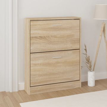 Scarpiera Rovere 59x17x81 cm Legno ingegnerizzato