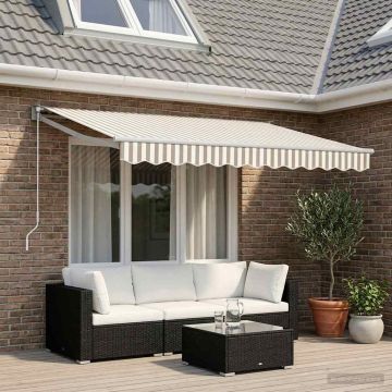 Tenda retrattile Grigio chiaro e bianco 2,5 x 2 m