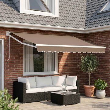 Tenda retrattile Tortora 2,5 x 2 m Poliestere e Metallo