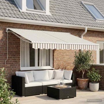 Tenda retrattile Grigio chiaro e bianco 2,5 x 2 m