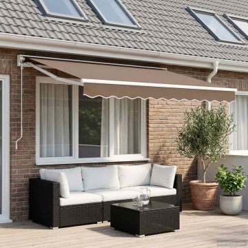 Tenda retrattile Tortora 2,5 x 2 m Poliestere e Alluminio