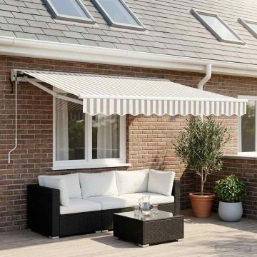 Tenda retrattile Grigio chiaro e bianco 2,5 x 2 m