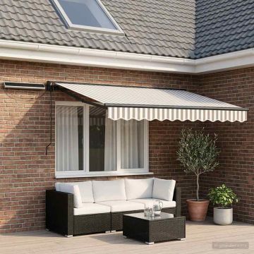 Tettuccio Elettrico Retrattile Grigio chiaro e bianco 2,5 x 2 m