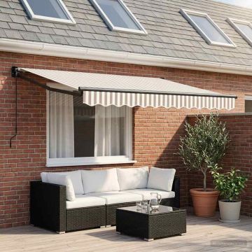 Tenda retrattile Grigio chiaro e bianco 3,5 x 2 m
