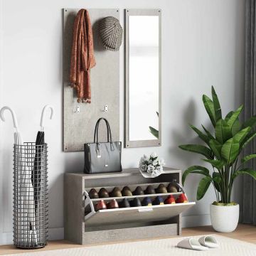 Set Scarpiere 3 in 1 Grigio cemento in Legno Multistrato