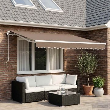 Tenda retrattile Tortora 300 x 250 cm Poliestere