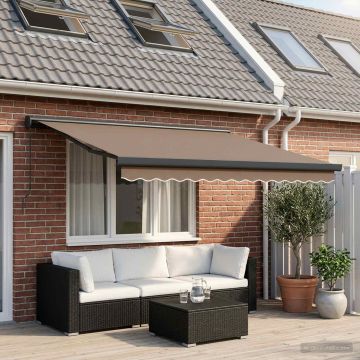 Tenda retrattile Tortora 300 x 250 cm Tela e Alluminio