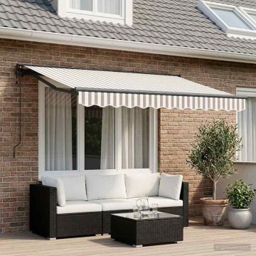 Tenda retrattile Grigio chiaro e bianco 3 x 2,5 m