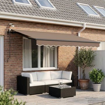 Tenda retrattile Tortora 350 x 250 cm Poliestere