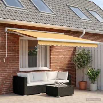 Tenda retrattile Sabbia 350 x 250 cm Tela e Alluminio