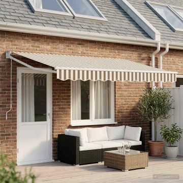 Tenda retrattile Grigio chiaro e bianco 4,5 × 3 m