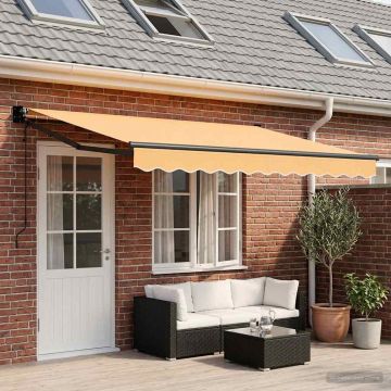 Tenda retrattile Sabbia 5 x 3 m Poliestere e Metallo