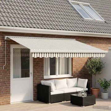 Tenda retrattile Grigio chiaro e bianco 500 × 300 cm
