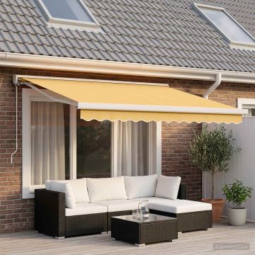 Tenda retrattile Sabbia 500 × 300 cm Tessuto e Metallo