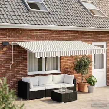 Tenda retrattile Grigio chiaro e bianco 500 × 350 cm