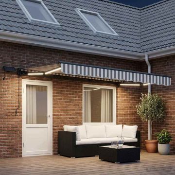 Cornice per Tenda Manuale con LED 5 × 3,5 m
