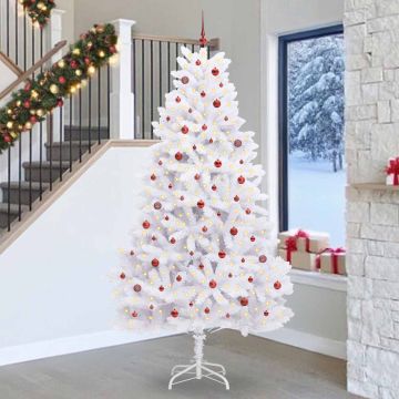 Albero di Natale Artificiale con Rami Pieghevoli Bianco 270 cm