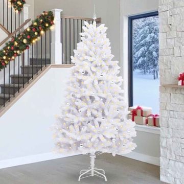 Albero di Natale Artificiale con Rami Pieghevoli Bianco 270 cm