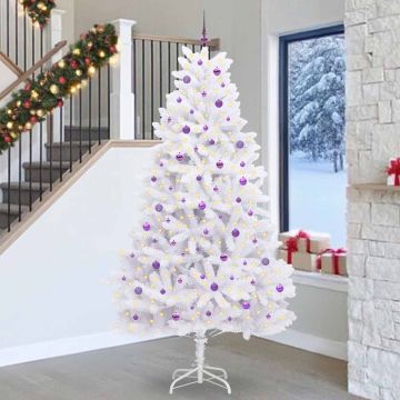 Albero di Natale Artificiale con Rami Pieghevoli Bianco 270 cm