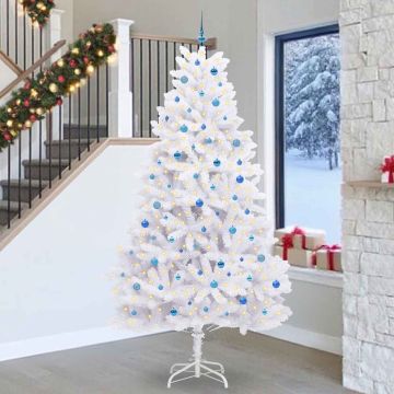 Albero di Natale Artificiale con Rami Pieghevoli Bianco 270 cm