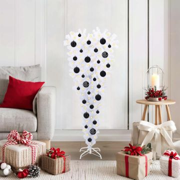 Albero di Natale artificiale Bianco 120 cm PVC e Acciaio