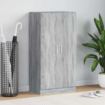 Scarpiera Grigio Sonoma 55x35x108 cm in Legno Multistrato