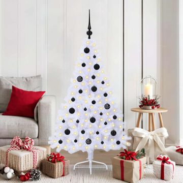 Albero di Natale artificiale Bianco 150 cm PVC e Acciaio