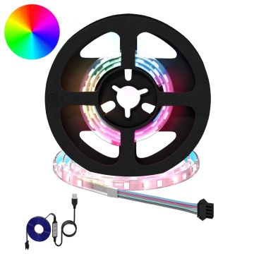 Striscia LED 2 pz Nero e trasparente Rame e plastica