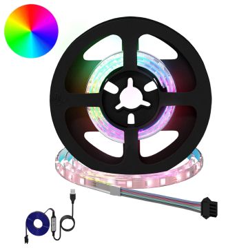 Striscia LED 2 pz Nero e trasparente Rame e plastica